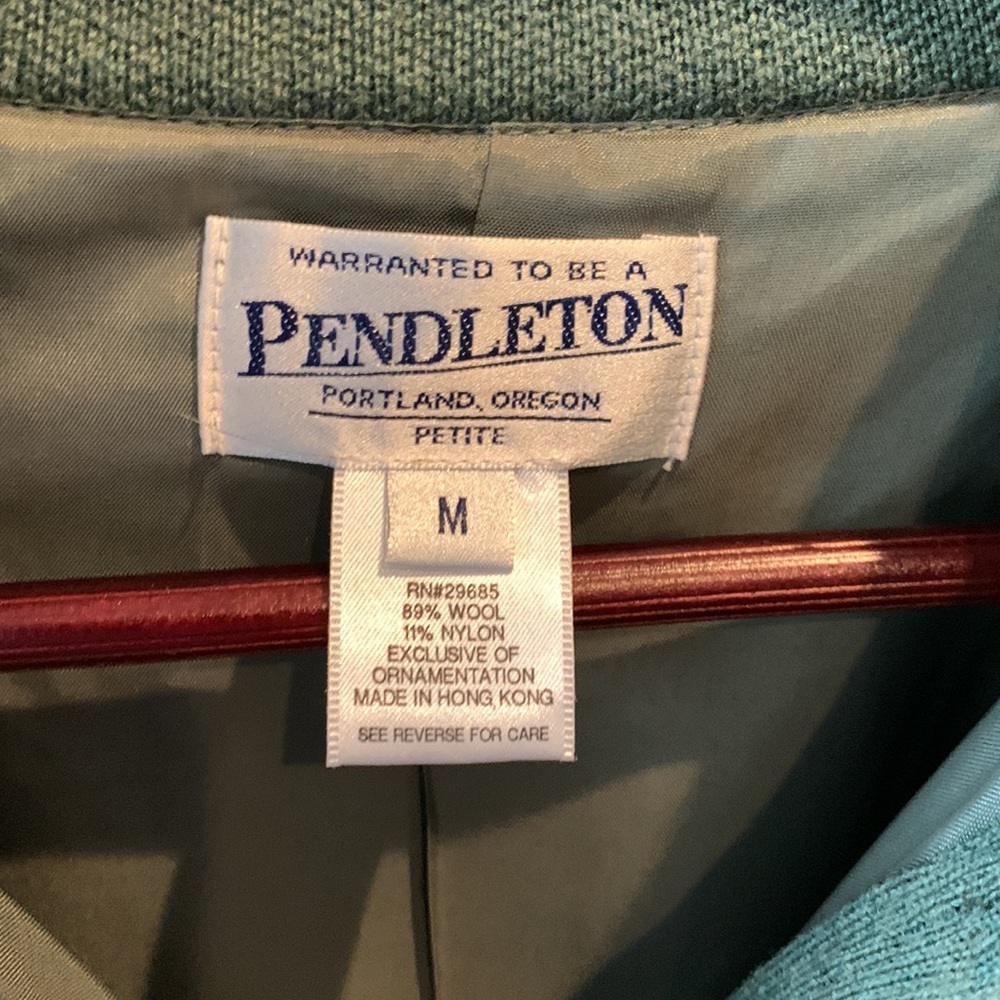 Pendleton | Fully Lined Green Embroidered Vintage… - image 8